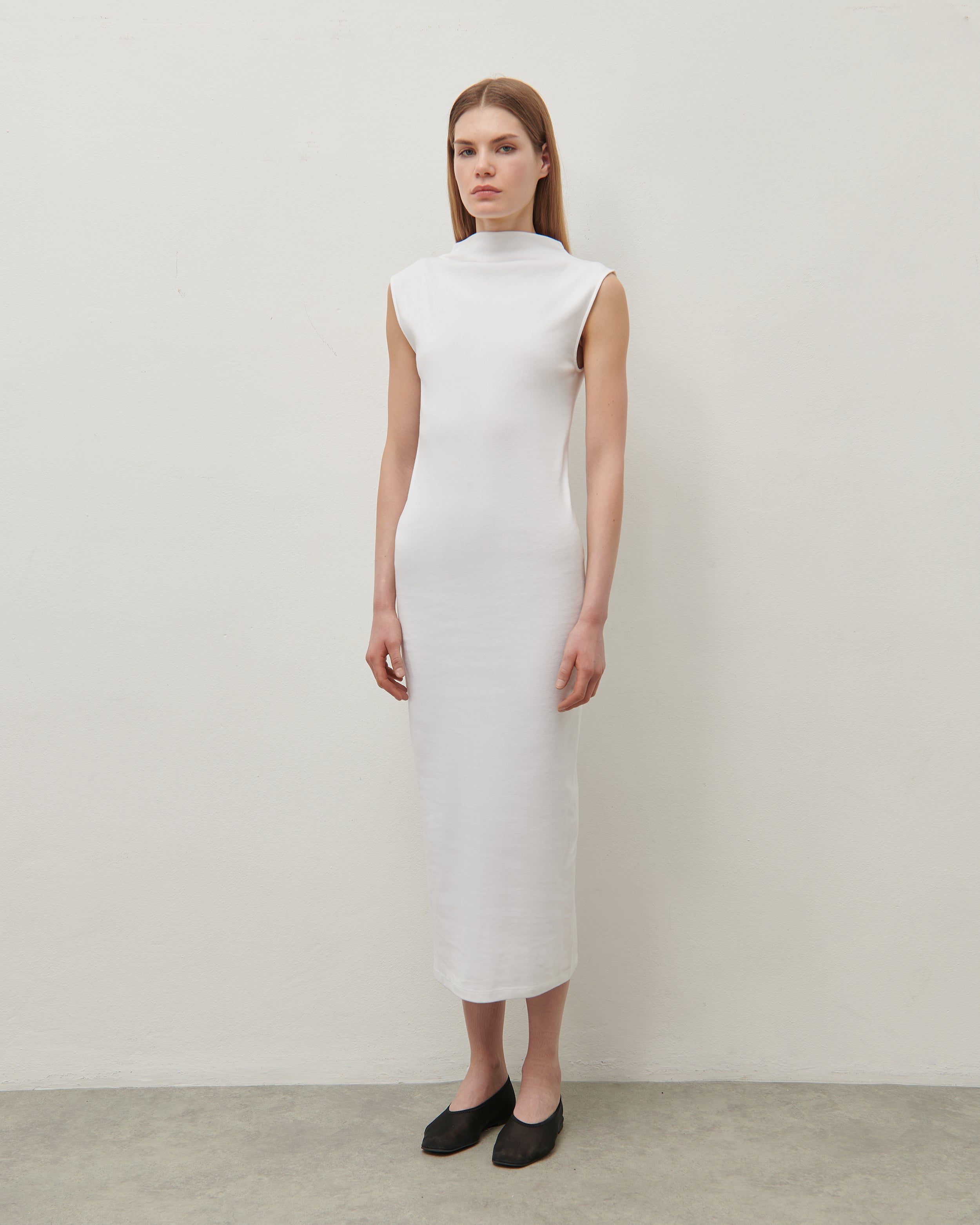 Rose dress in ribbed cotton Rose dress in ribbed cotton
